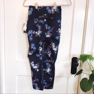 GAP Fit High-Rise Blue Floral Compression Leggings